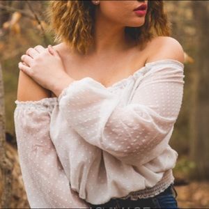 Size 12 White Sheer Crop Top